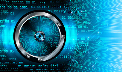 Blue eye cyber circuit future technology concept background