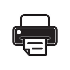 printer icon in trendy flat deign