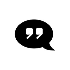 quote icon in trendy flat design