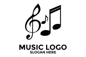 Music Logo Icon Vector Illustration, Music Logo Template