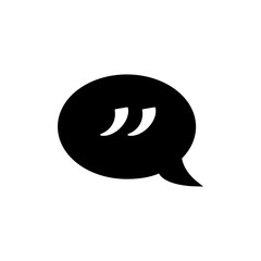 quote icon in trendy flat design