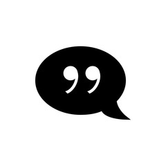 quote icon in trendy flat design