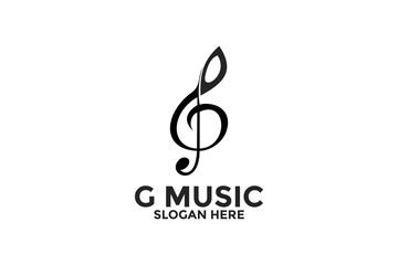 Music Logo Icon Vector Illustration, Music Logo Template