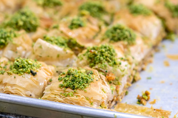Middle eastern sweet pastries dessert