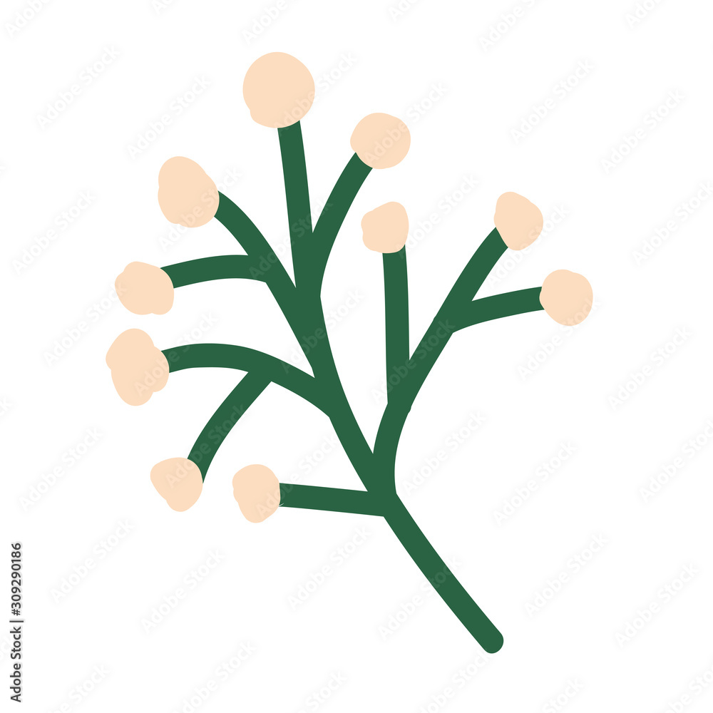 Poster isolated green leaf icon vector design