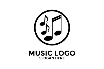 Music Logo Icon Vector Illustration, Music Logo Template