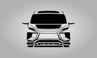 Car silhouette vector icon