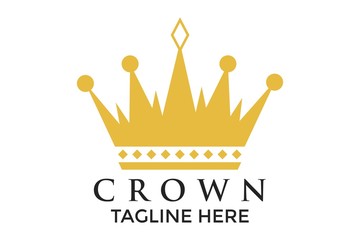 Crown Logo Vector, Creative Crown Abstract Logo Design Vector Template