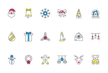 bundle of happy merry christmas icons
