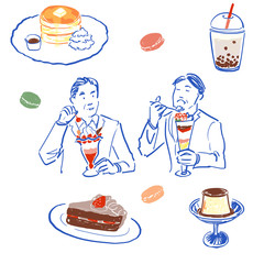 おじさんとスイーツ