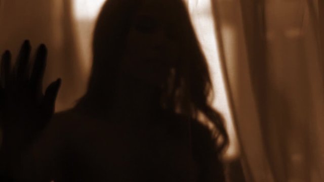 Portrait of young sensual woman