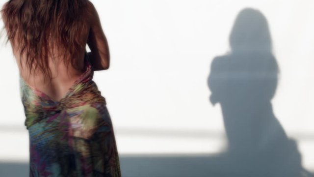 Portrait of young sensual woman