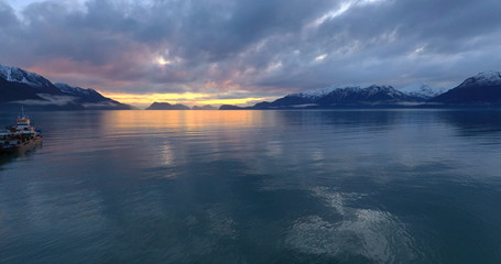 Beautiful winter skies over Alaska 