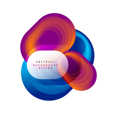 Vector abstract geometric bubble banner created with round shapes. Trendy simple button. Illustration For Wallpaper, Banner, Background, Card, Book Illustration, landing page