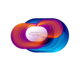 Vector abstract geometric bubble banner created with round shapes. Trendy simple button. Illustration For Wallpaper, Banner, Background, Card, Book Illustration, landing page