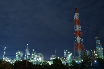 Fototapeta premium 工場夜景