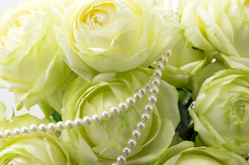 白薔薇とパール