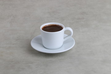 Turkish Coffee Cup - Coffee in a white cup isolated on a white background - Cappuccino Latte Espresso Macchiato