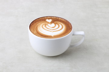  latte art foam - Coffee Cup - Coffee in a white cup isolated on a white background - Cappuccino Latte Espresso Macchiato 