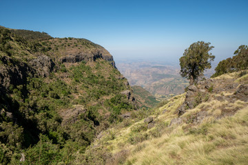 Fototapeta na wymiar Scenery in the Simien Mountains Nationalpark in northern Ethiopia