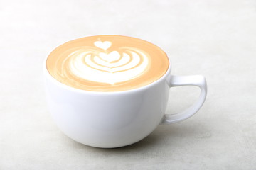  latte art foam - Coffee Cup - Coffee in a white cup isolated on a white background - Cappuccino Latte Espresso Macchiato 