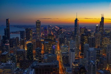 Chicago Downtown in Twilight 