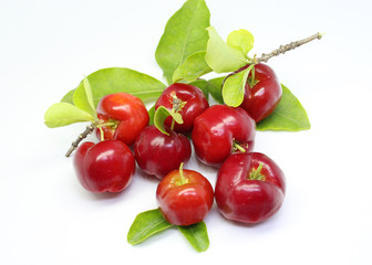Fresh acerola fruit, typical form Brazil