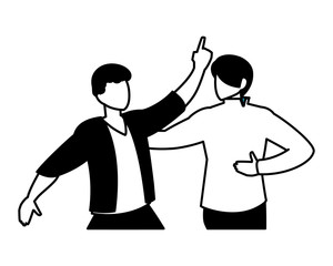 scene of men in dance pose, party, dance club