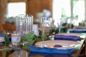 Rustic wedding reception decor