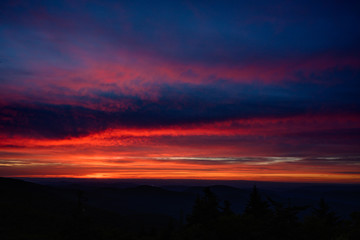 Deep Oranges Pinks and Blues in Sunset