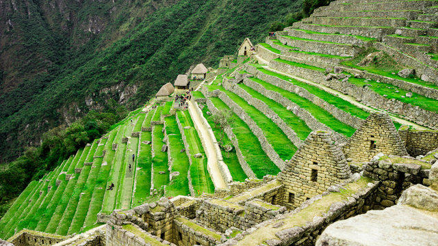 The terraces or agricultural platforms of the Inca Empire, Machu Picchu Cusco