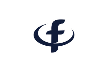 letter f logo icon vector isolated