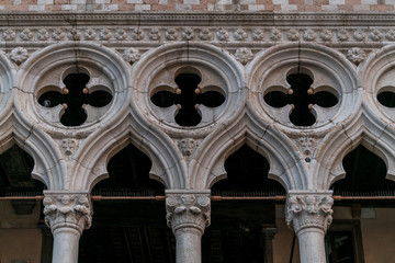 Architectural Buildings details and statues  in Venice, Italy