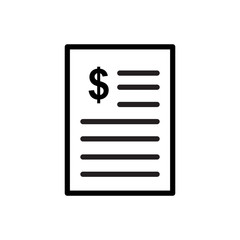 Bill Icon Vector Simple Design