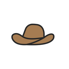 Cowboy hat icon vector logo symbol illustration EPS 10