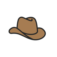 Cowboy hat icon vector logo symbol illustration EPS 10
