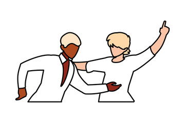 scene of men in dance pose, party, dance club