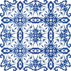 Portuguese ornamental azulejo ceramic.