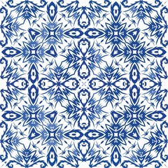 Ethnic ceramic tile in portuguese azulejo.