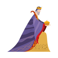 Melchior of happy epiphany day vector design