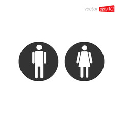 Toilet Man and Women Icon Design Vector