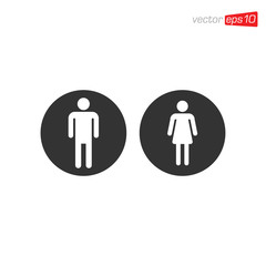 Toilet Man and Women Icon Design Vector