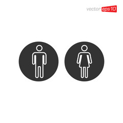 Toilet Man and Women Icon Design Vector
