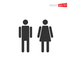 Toilet Man and Women Icon Design Vector