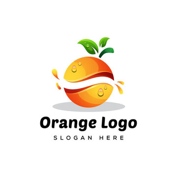fruit orange logo design