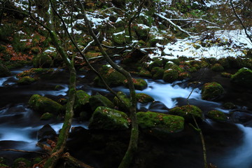 冬の元滝伏流水