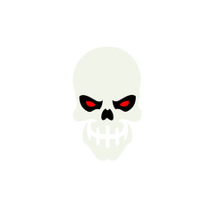 skull logo design illustration on white background for brochure banner and publication