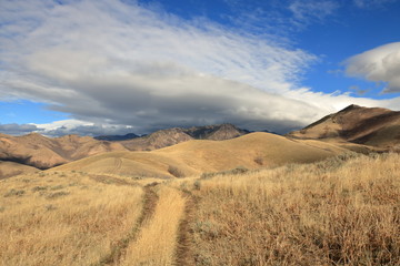 Dry mountains after a long hot summer in the Wasatch mountains