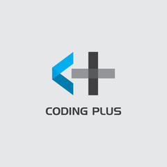 Obraz premium Coding Plus Logo