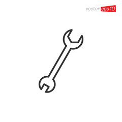 Tool Wrench Icon Design Vector